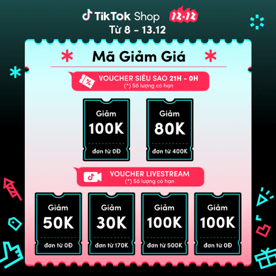 Tối ưu quyền lợi khi mua sắm qua Livestream 3 voucher, mã giảm giá và quà tặng