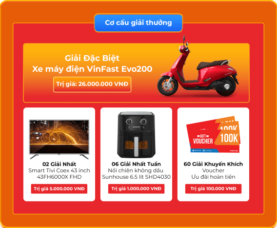 Phần thưởng Hè sảng khoái - quà cực khủng
